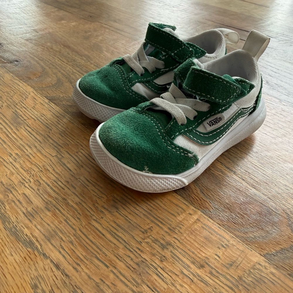 Vans Kids Sneakers in Green and White